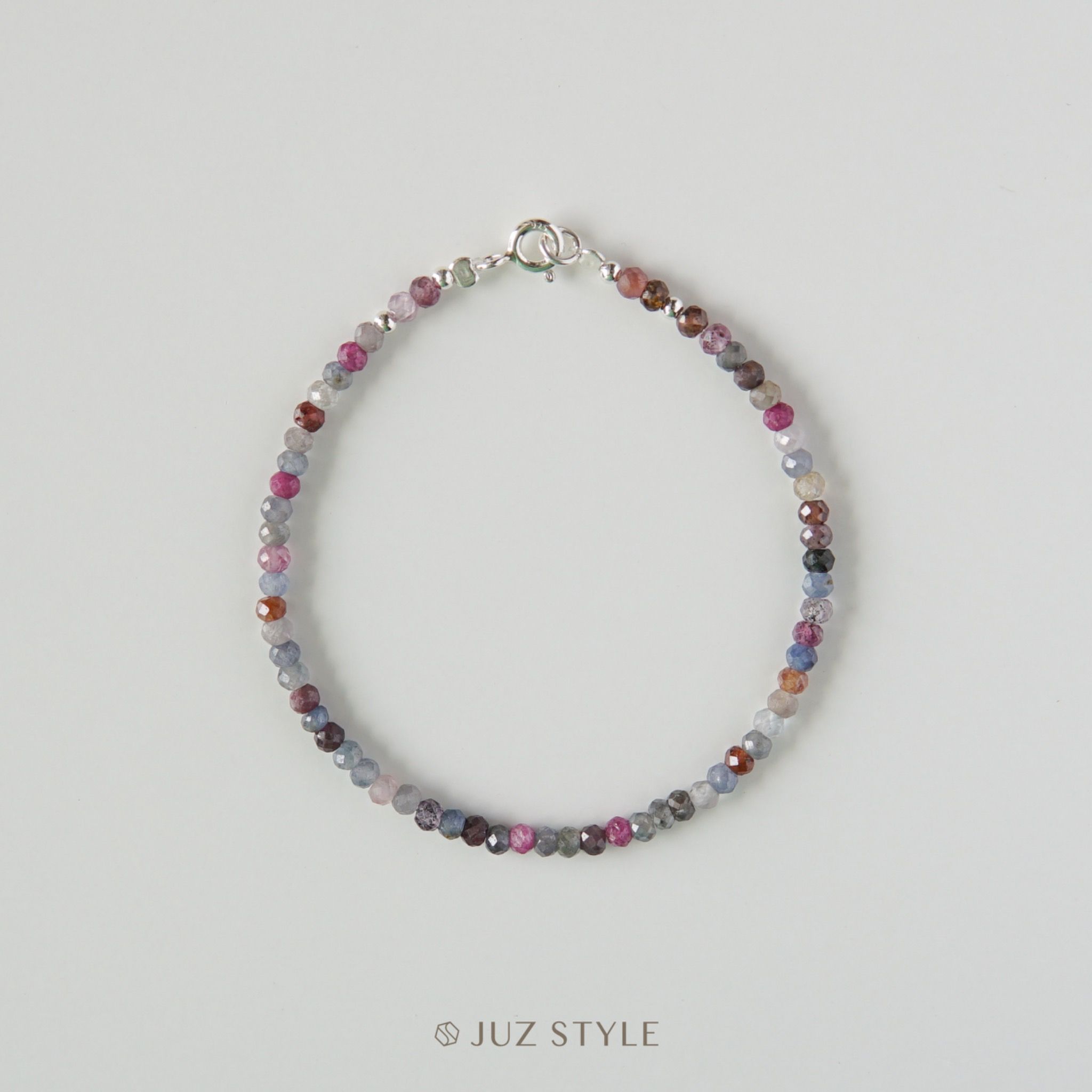  Vòng tay đá Ruby & Sapphire 3x2mm 