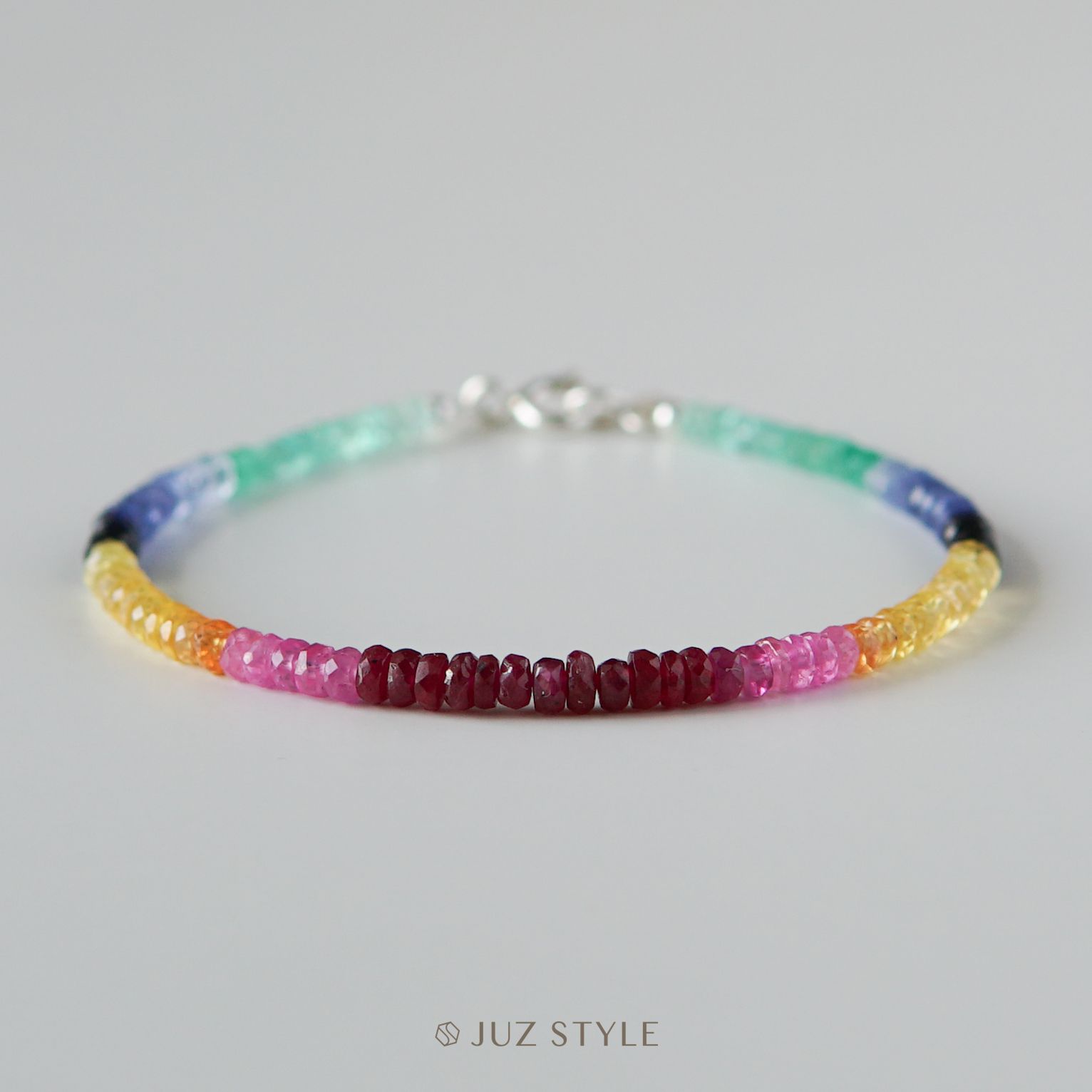  Vòng tay đá Ruby, sapphire, emerald 2.5~3mm 