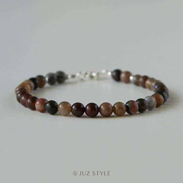  Vòng tay đá Petrified wood 4.5mm 