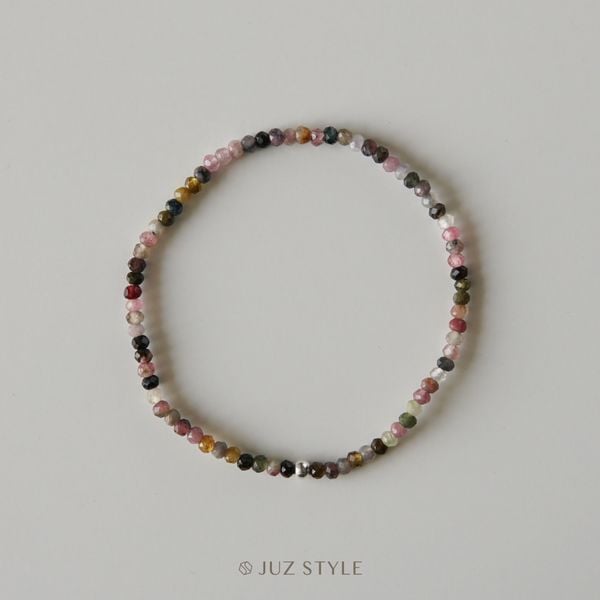  Vòng tay đá Tourmaline 3x2mm 