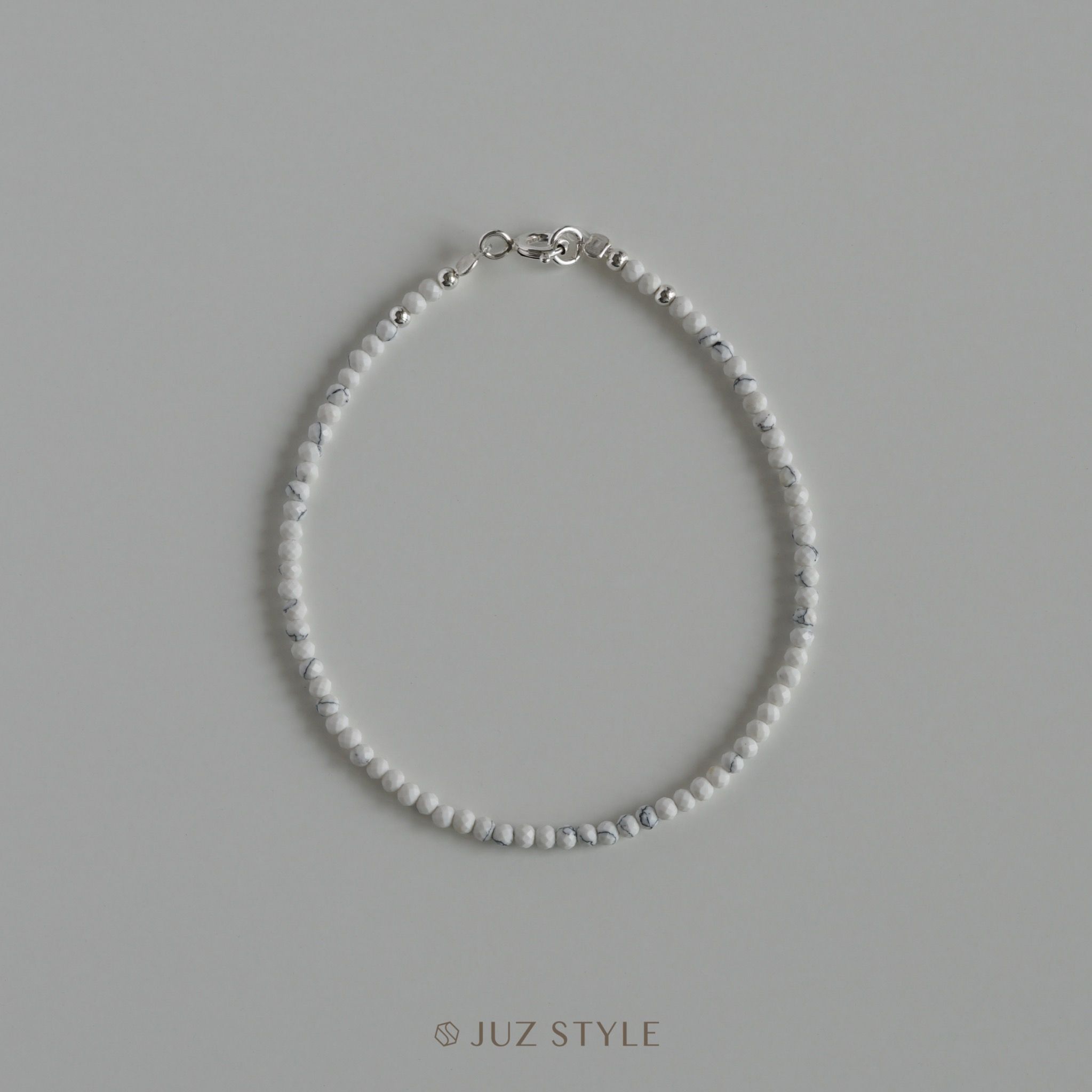  Vòng tay đá Howlite 2.2x1.9mm 