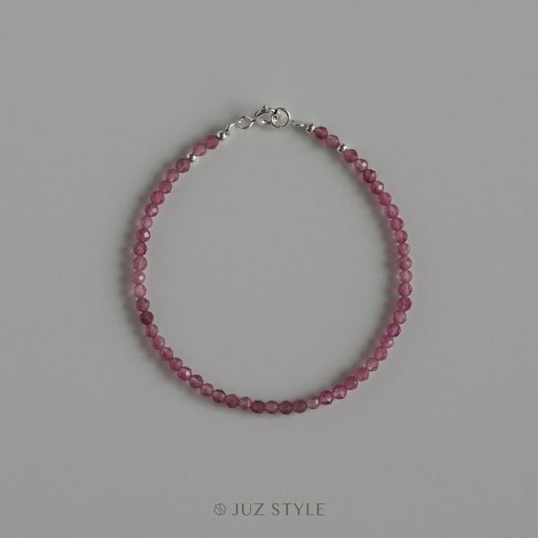  Vòng tay đá Tourmaline hồng 2.7mm 