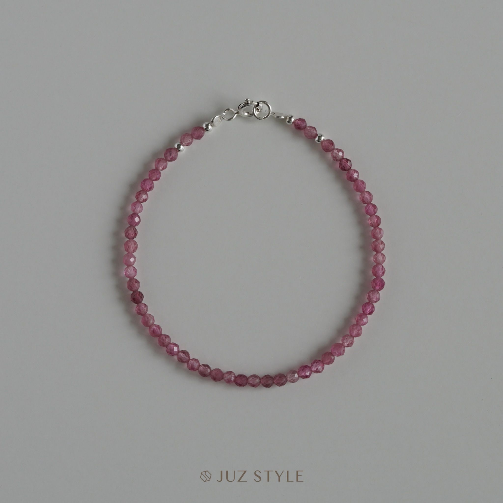  Vòng tay đá Tourmaline hồng 2.7mm 