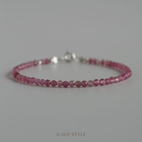  Vòng tay đá Tourmaline hồng 2.7mm 