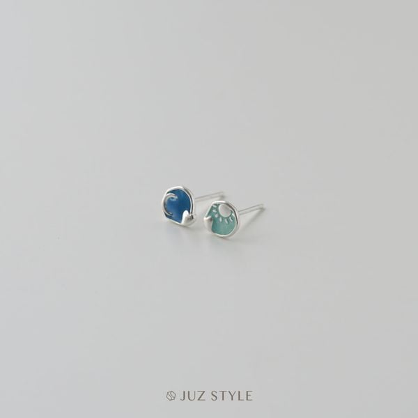  Bông tai bạc Love in day & night 