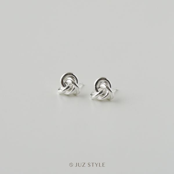  Bông tai bạc Bold Quad Circles 