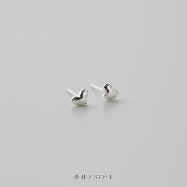  Bông tai bạc Heart 