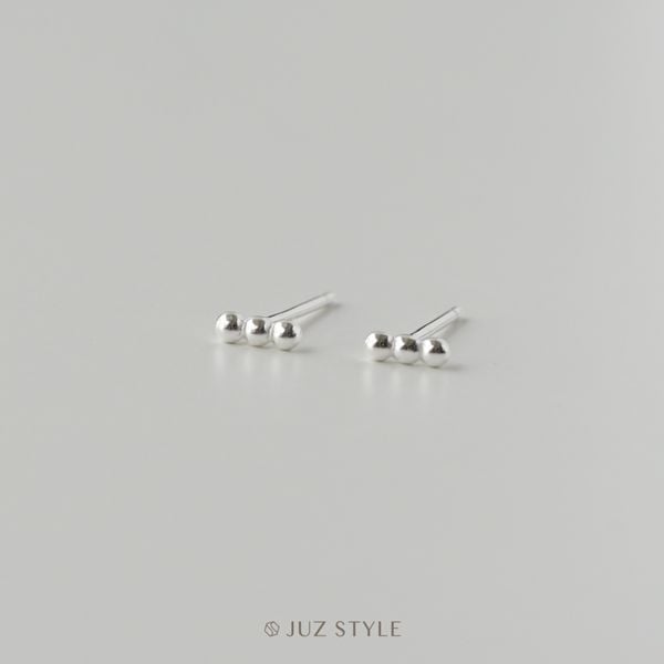  Bông tai bạc Ball-Bar 