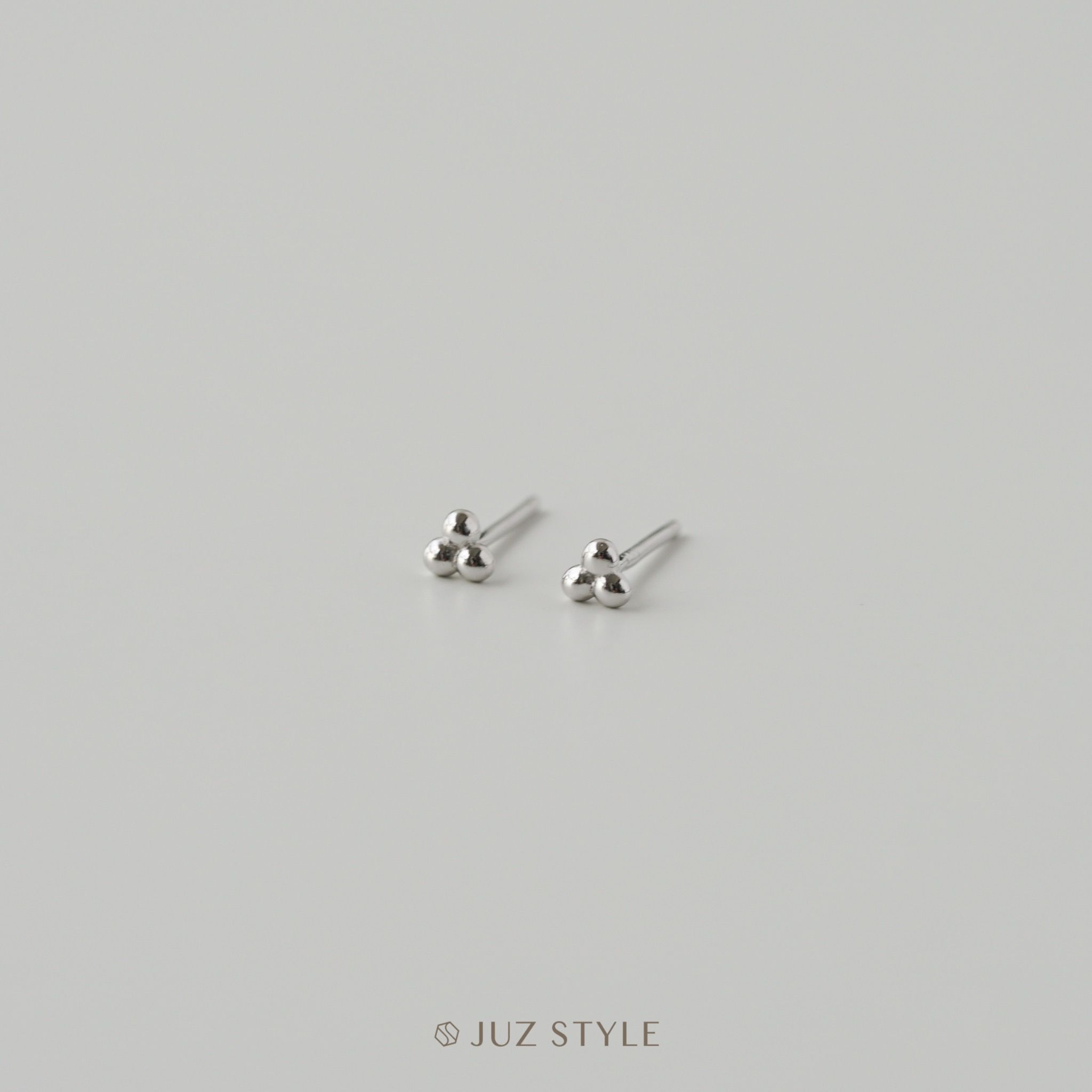  Bông tai bạc Triple balls 