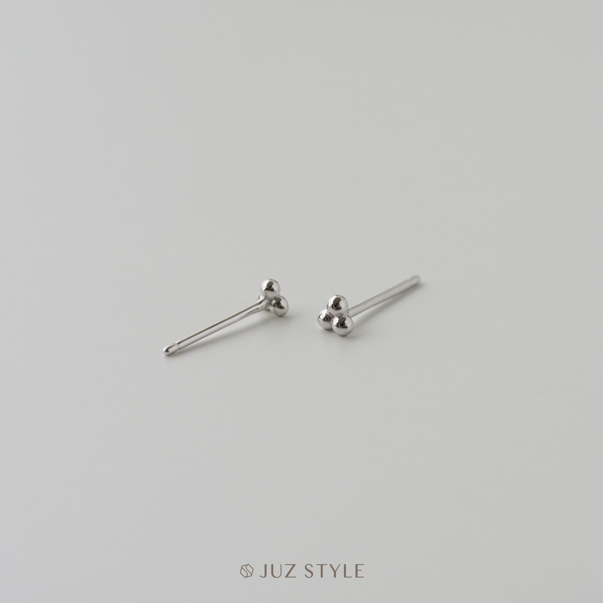  Bông tai bạc Triple balls 