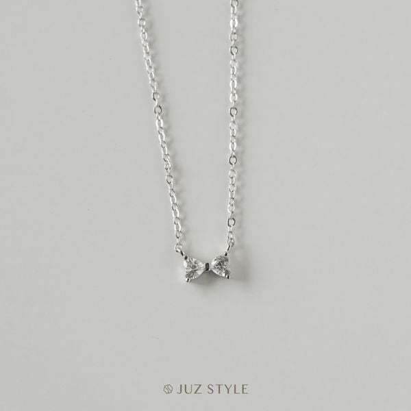  Dây chuyền bạc Cz Bow 