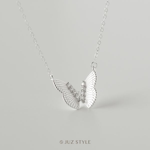  Dây chuyền bạc Cz Butterfly 