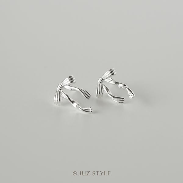  Bông tai bạc Ribbon 