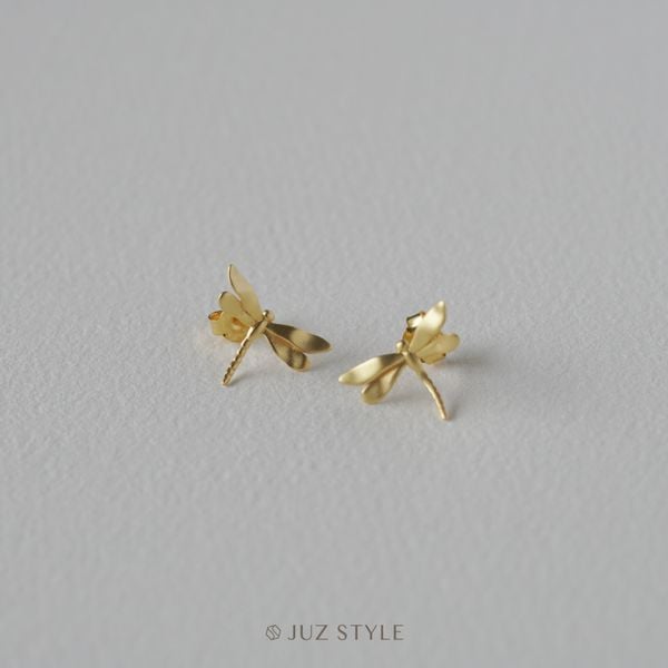  Bông tai bạc mạ vàng Dragonfly 