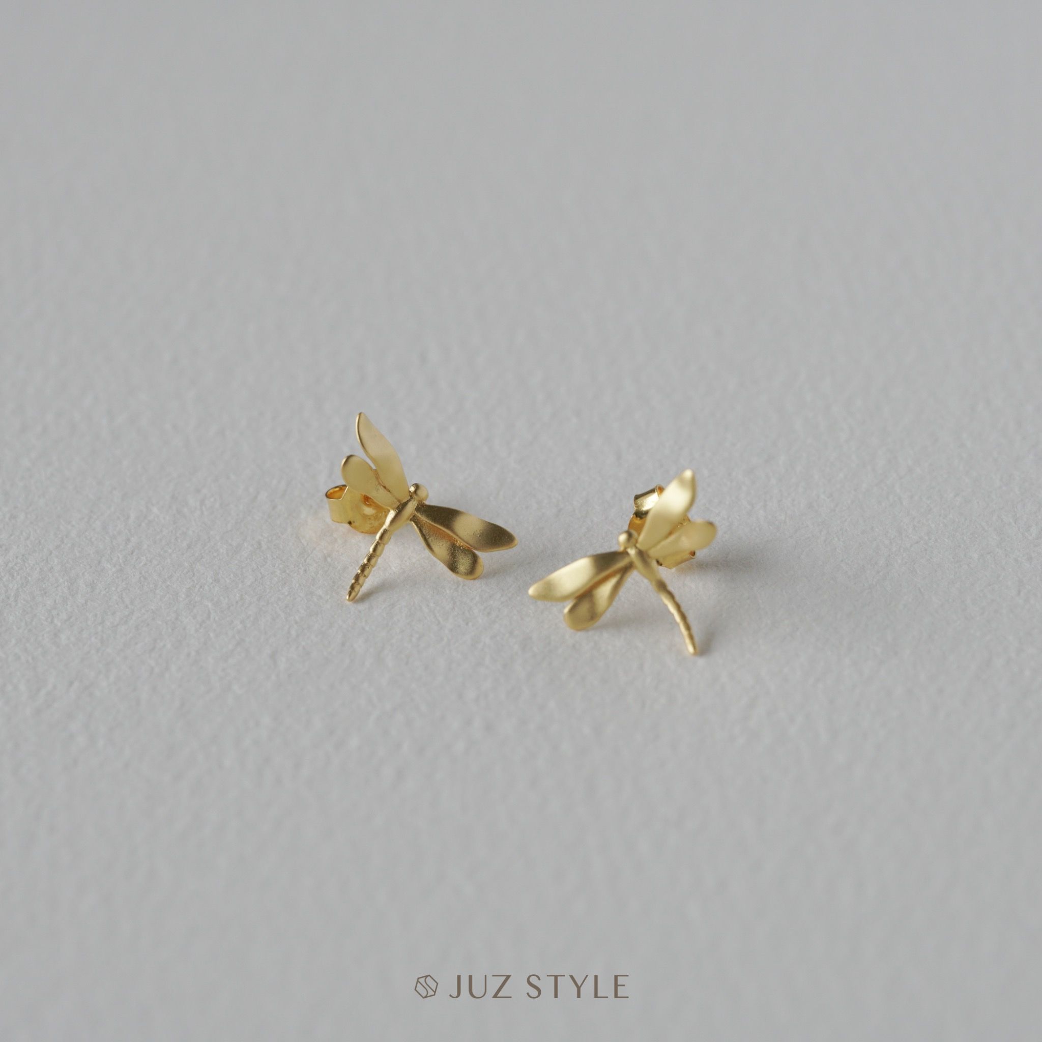  Bông tai bạc mạ vàng Dragonfly 