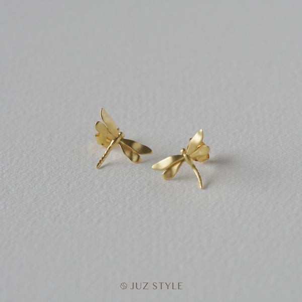  Bông tai bạc mạ vàng Dragonfly 