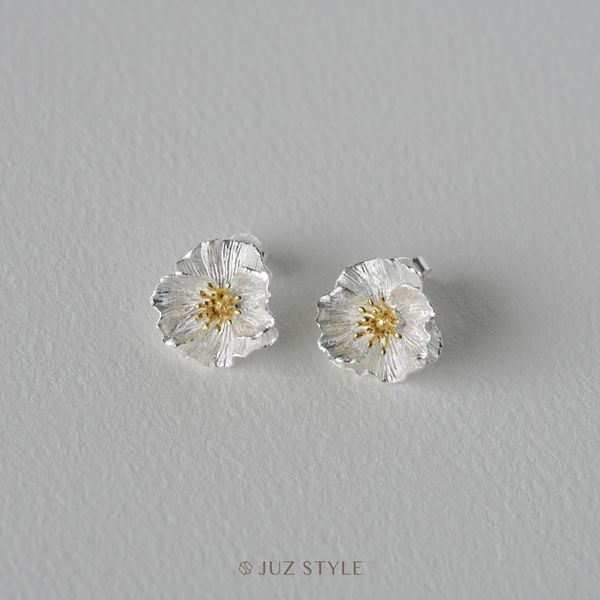  Bông tai bạc Poppy 