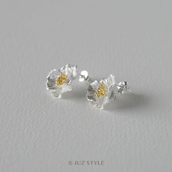  Bông tai bạc Poppy 