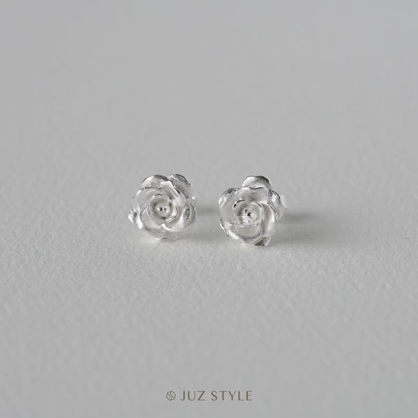  Bông tai bạc Camellia 