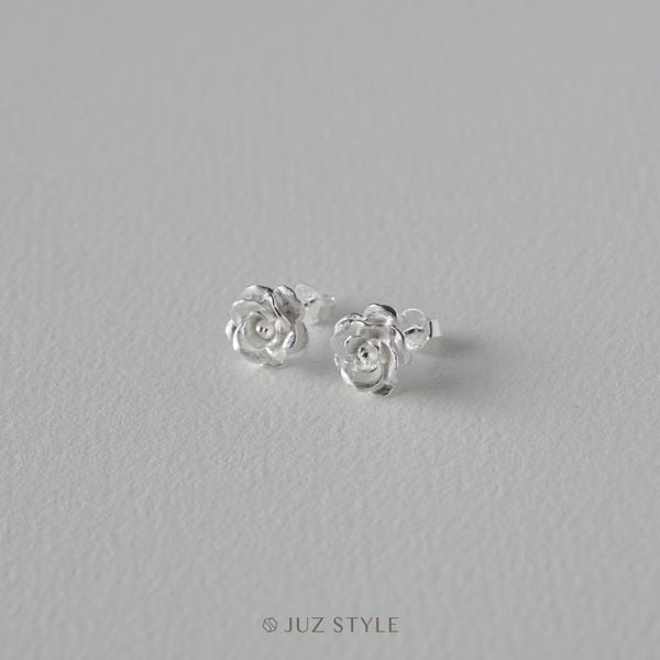  Bông tai bạc Camellia 