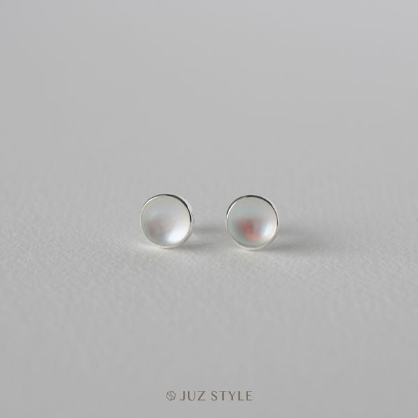  Bông tai bạc inlaid glass 