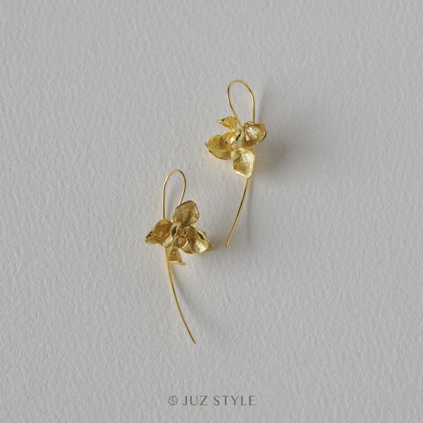  Bông tai bạc mạ vàng Butterfly Orchid 