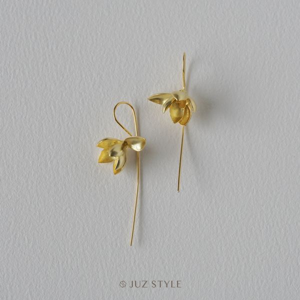  Bông tai bạc mạ vàng Magnolia (Small) 