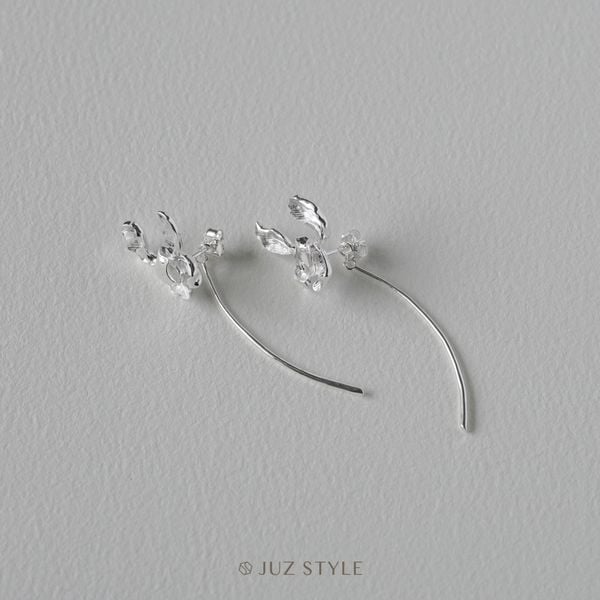  Bông tai bạc Iris branch 