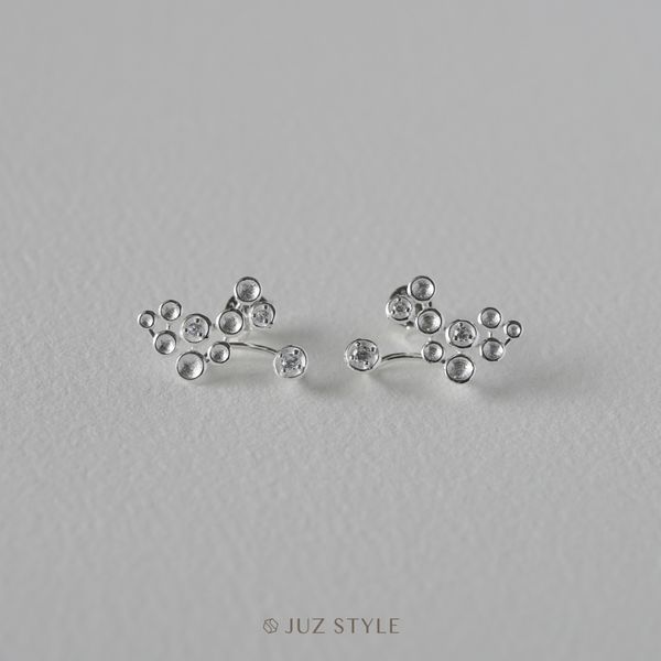  Bông tai bạc Water Bubbles 