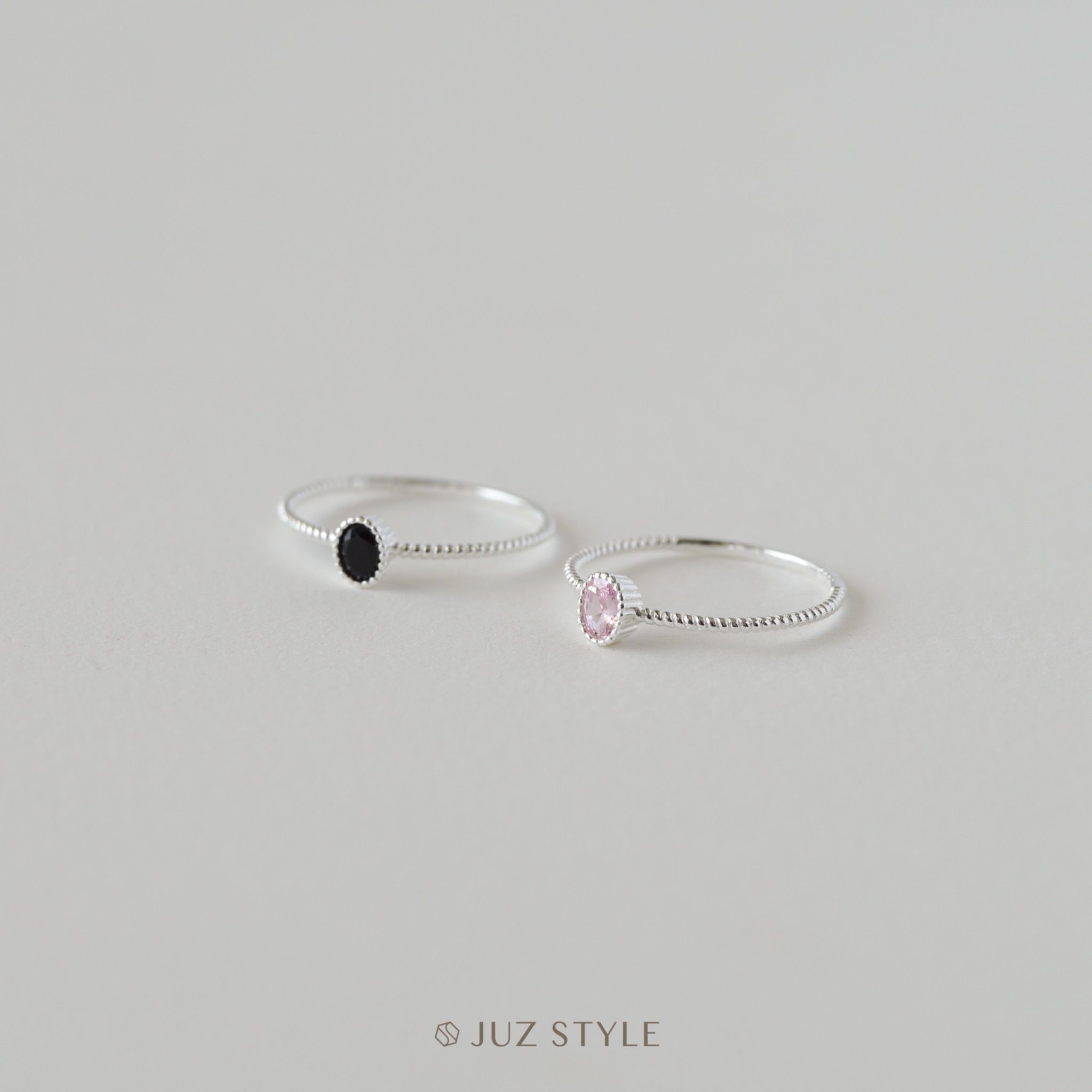  Nhẫn bạc Oval gem 