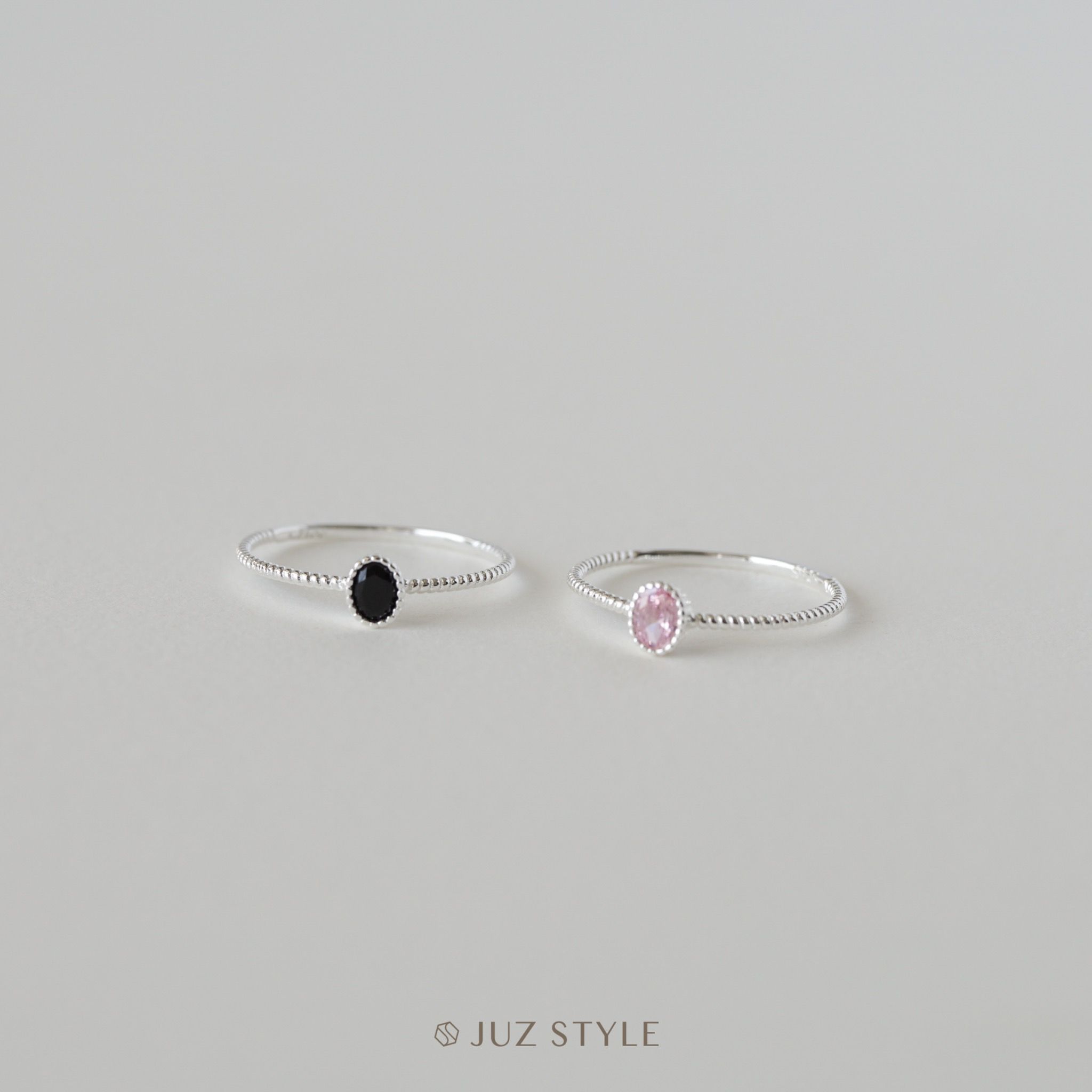  Nhẫn bạc Oval gem 