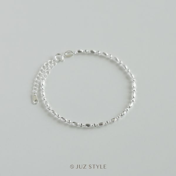  Lắc tay bạc Cutting Oval Circle Chain 