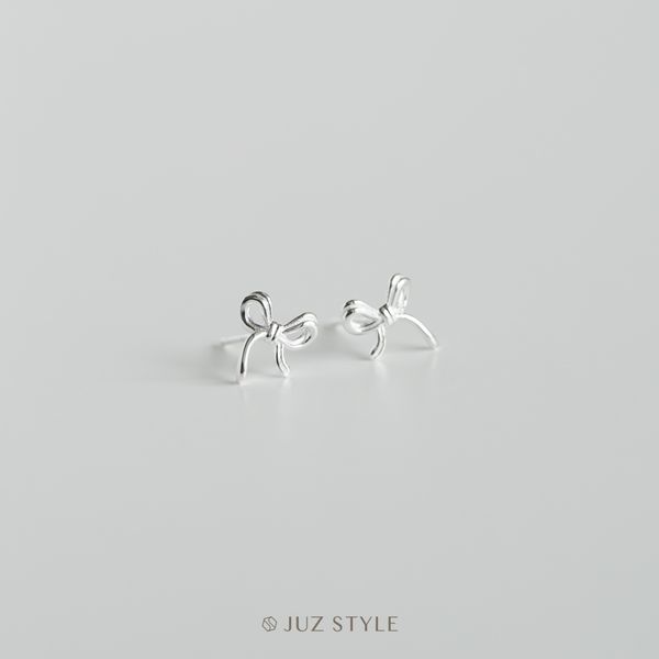  Bông tai bạc Ribbon 