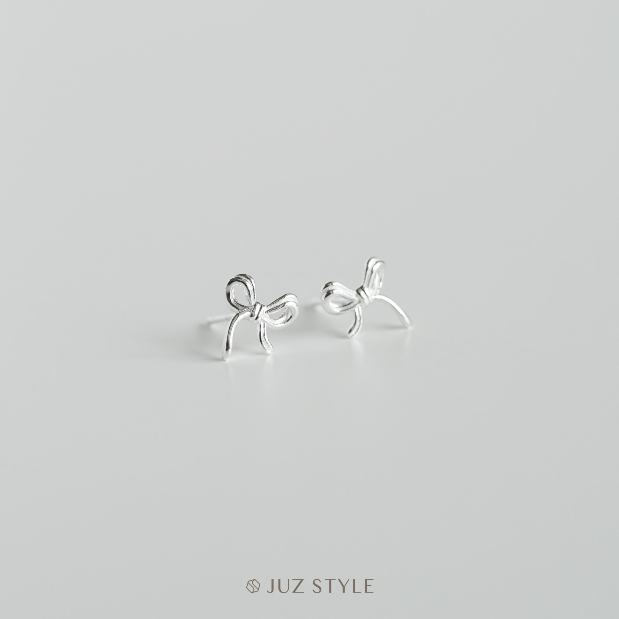  Bông tai bạc Ribbon 