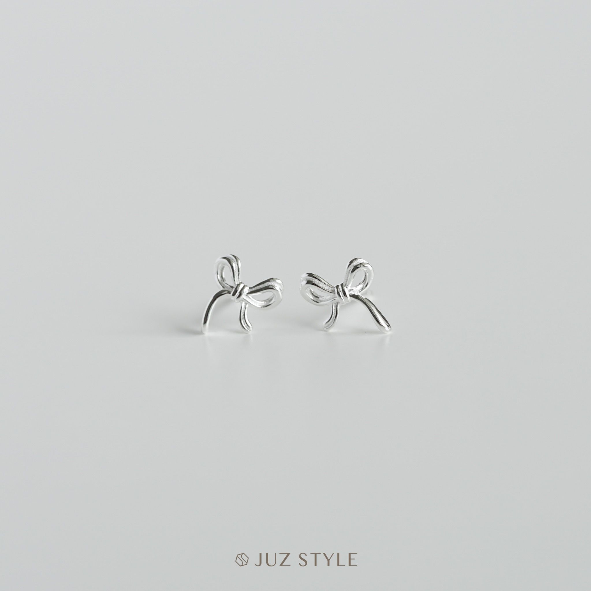  Bông tai bạc Ribbon 