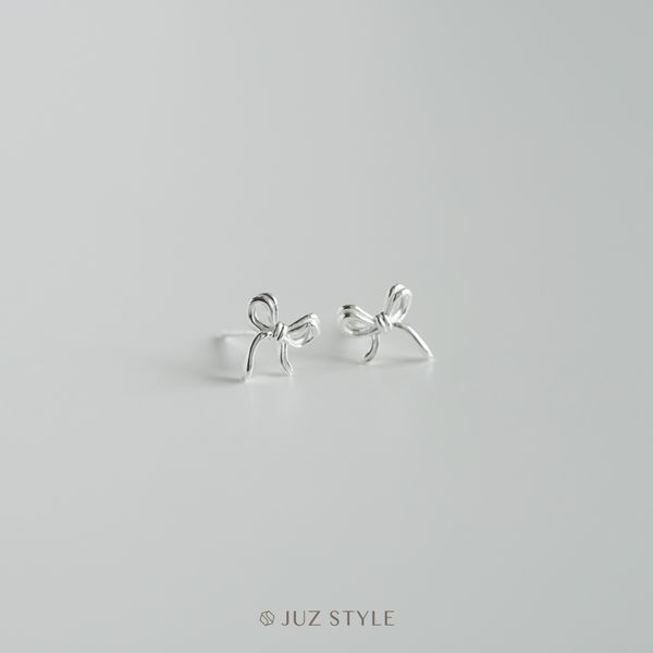  Bông tai bạc Ribbon 