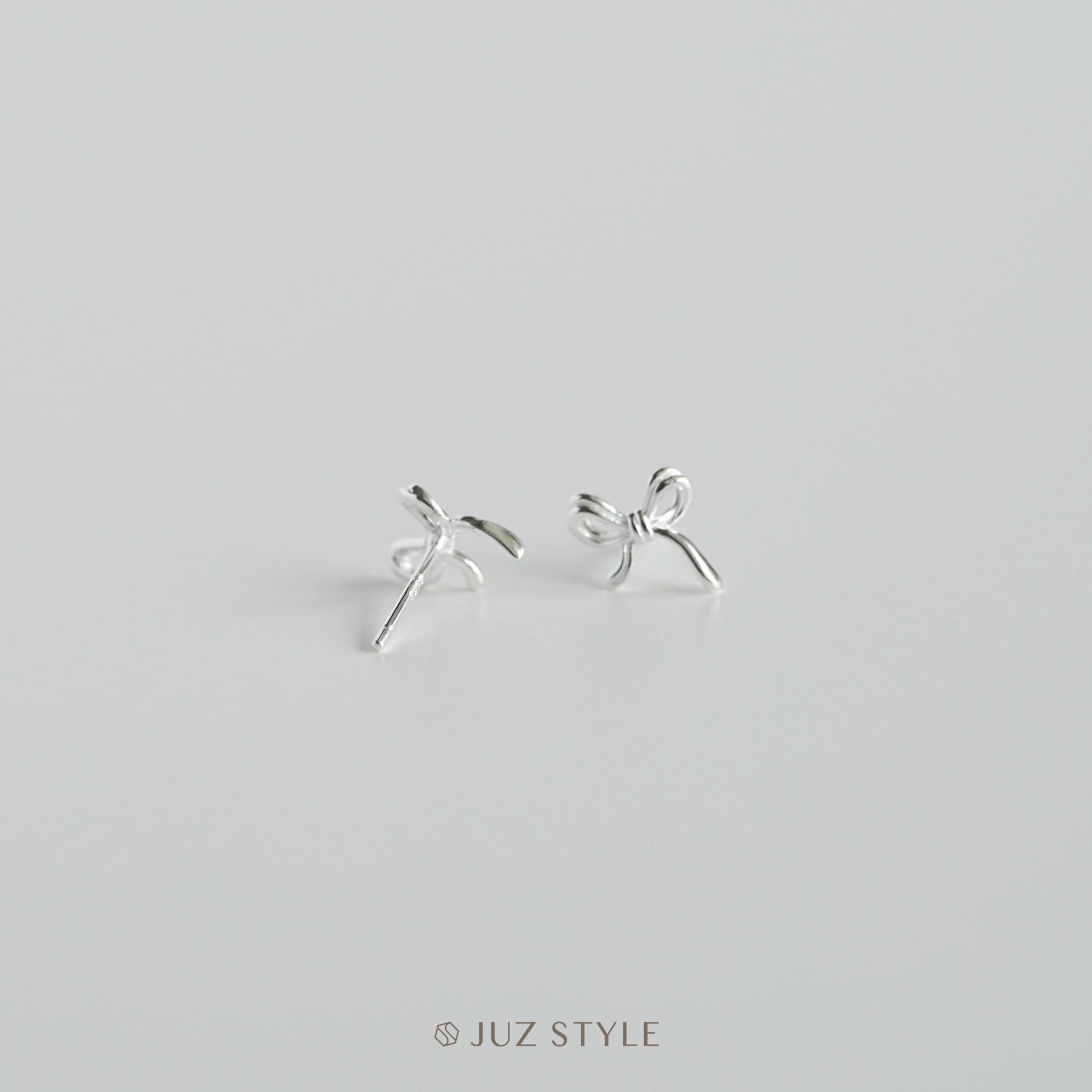  Bông tai bạc Ribbon 