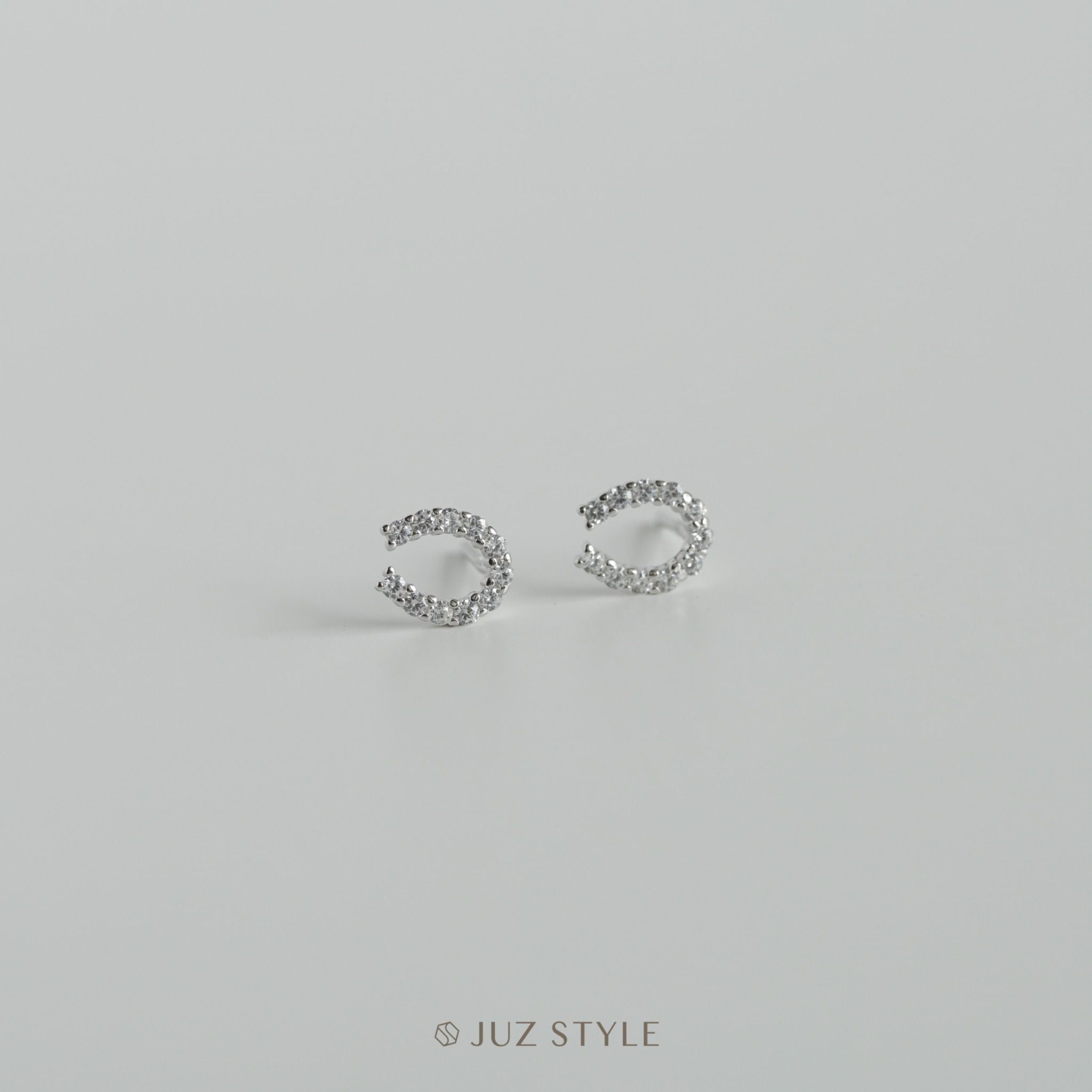  Bông tai bạc Cz Horseshoe 