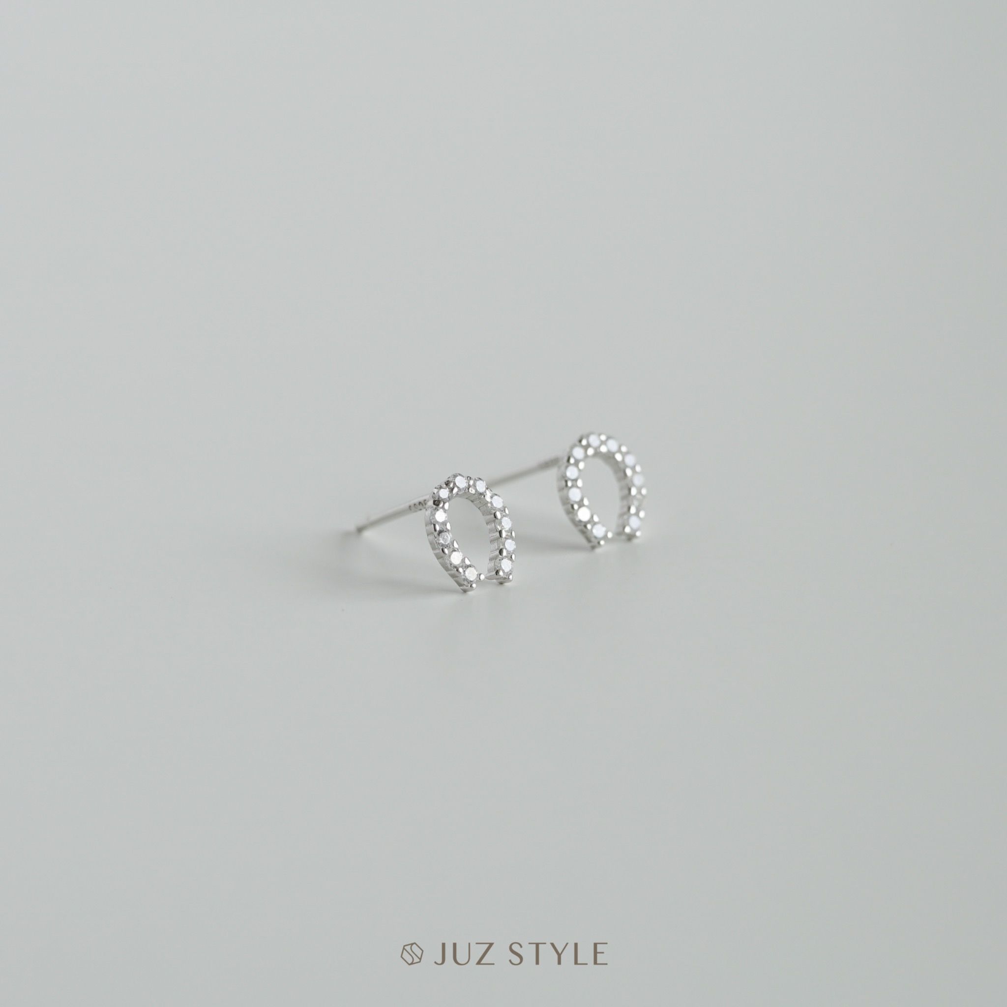  Bông tai bạc Cz Horseshoe 