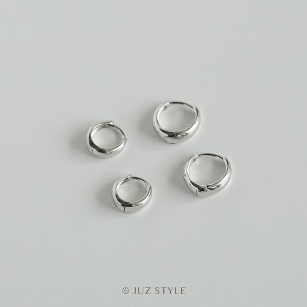  Bông tai bạc Hoop 