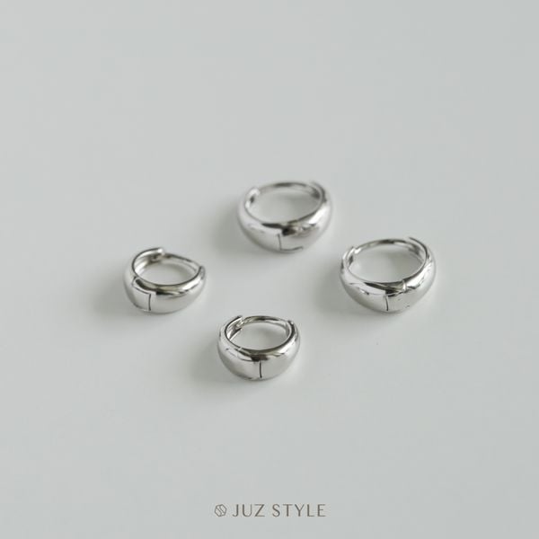  Bông tai bạc Hoop 