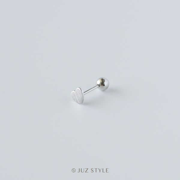  Bông tai bạc Heart Ballstud 
