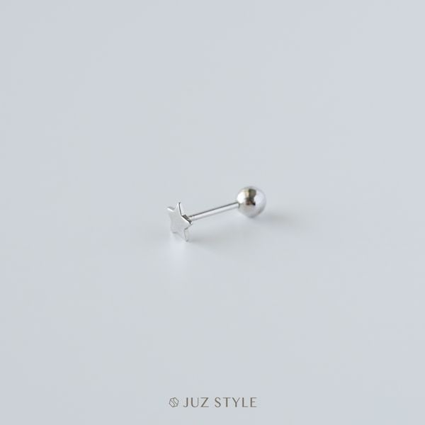  Bông tai bạc Star Ballstud 