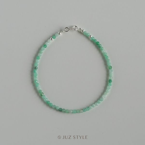  Vòng tay đá Emerald ngọc lục bảo 2.4mm 