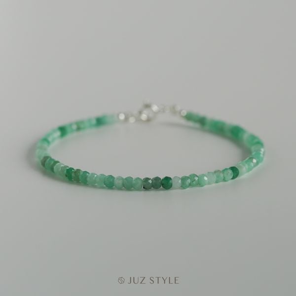  Vòng tay đá Emerald ngọc lục bảo 3x2mm 
