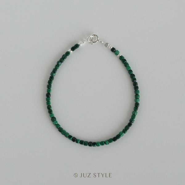  Vòng tay đá Malachite cube 2.3mm 