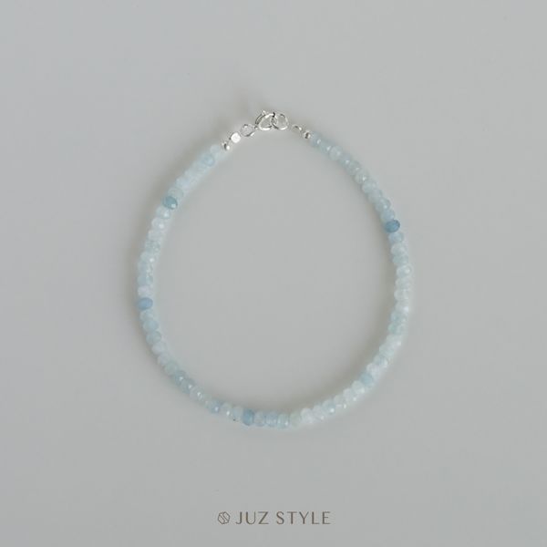  Vòng tay đá Aquamarine 3.2x2.3mm 