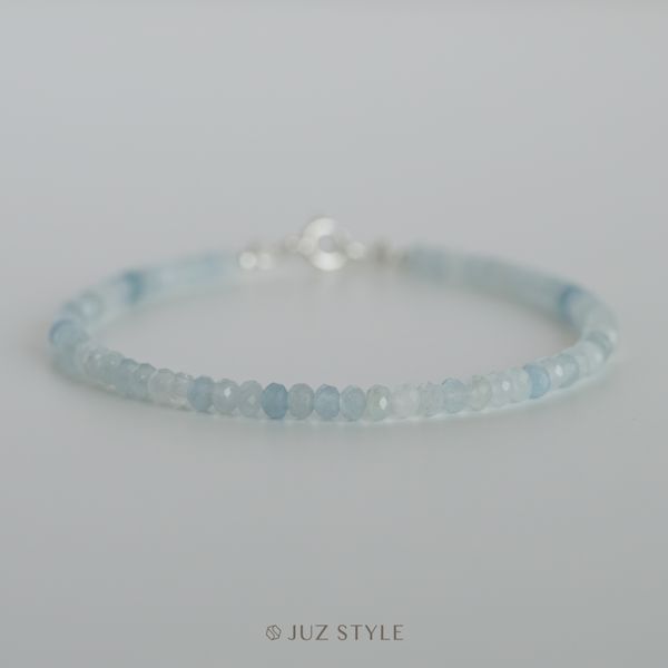  Vòng tay đá Aquamarine 3.2x2.3mm 