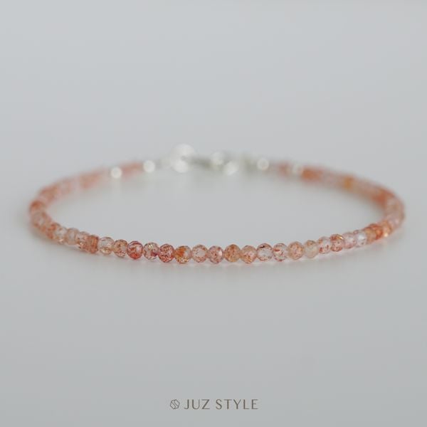  Vòng tay đá Sunstone 2.3mm facet 