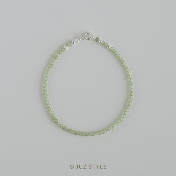  Vòng tay đá Peridot 2.1mm facet 